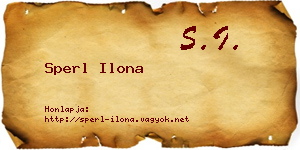 Sperl Ilona névjegykártya